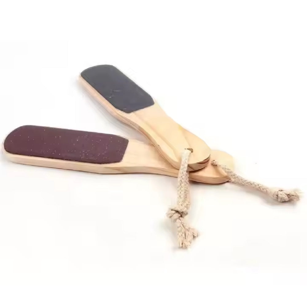 Wooden Handle Foot File - double-sided