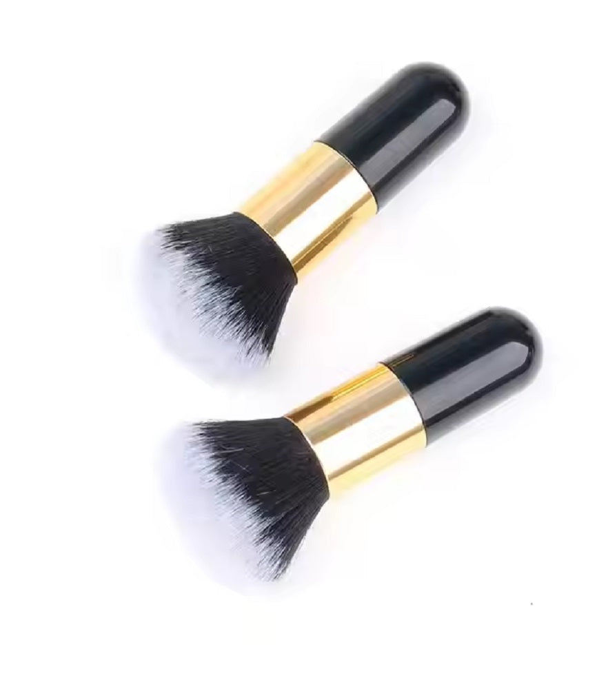 Nail Dusting Brush - Black & Gold