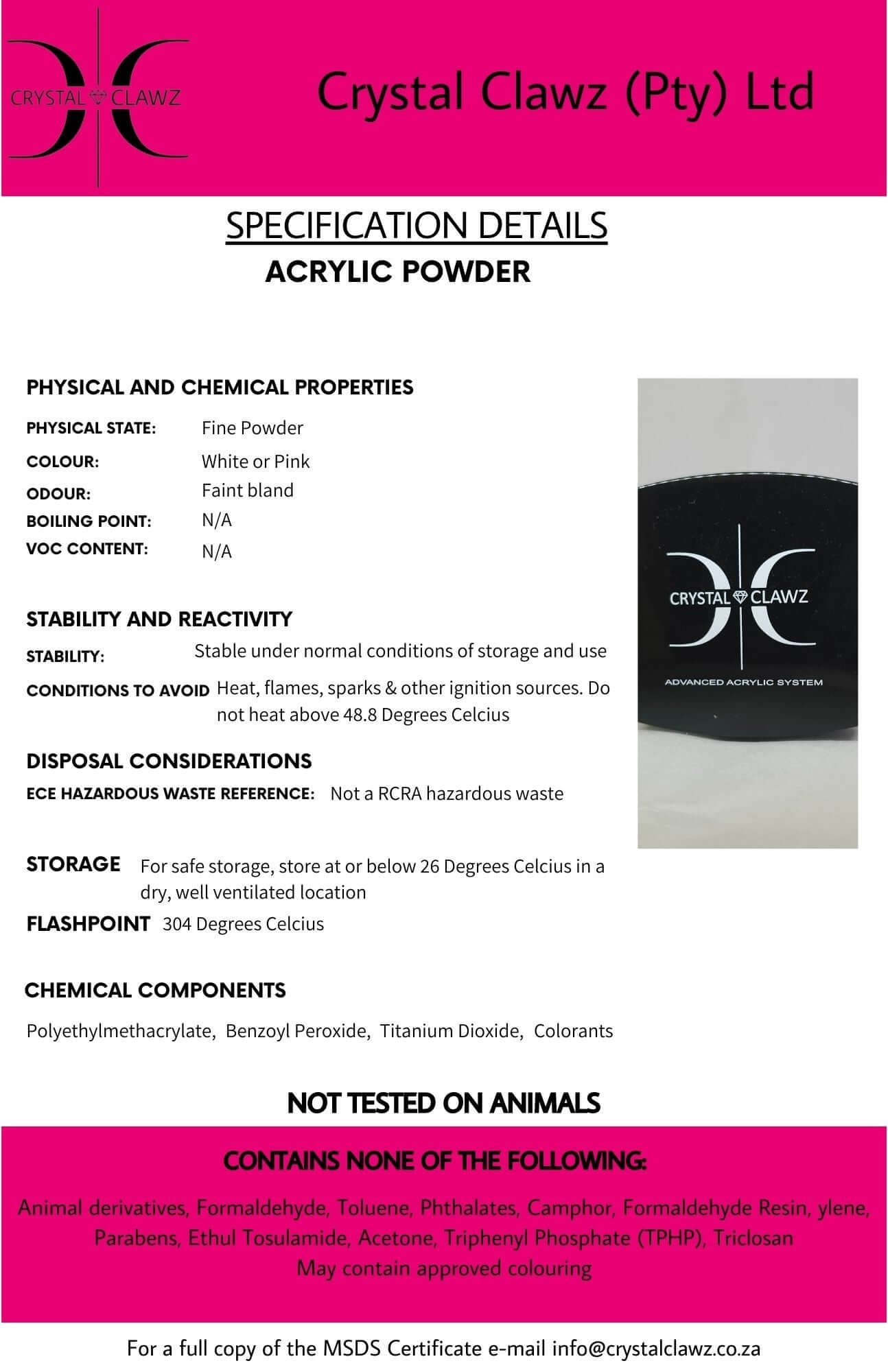 Advanced Acrylic Powder - Sheer Pink