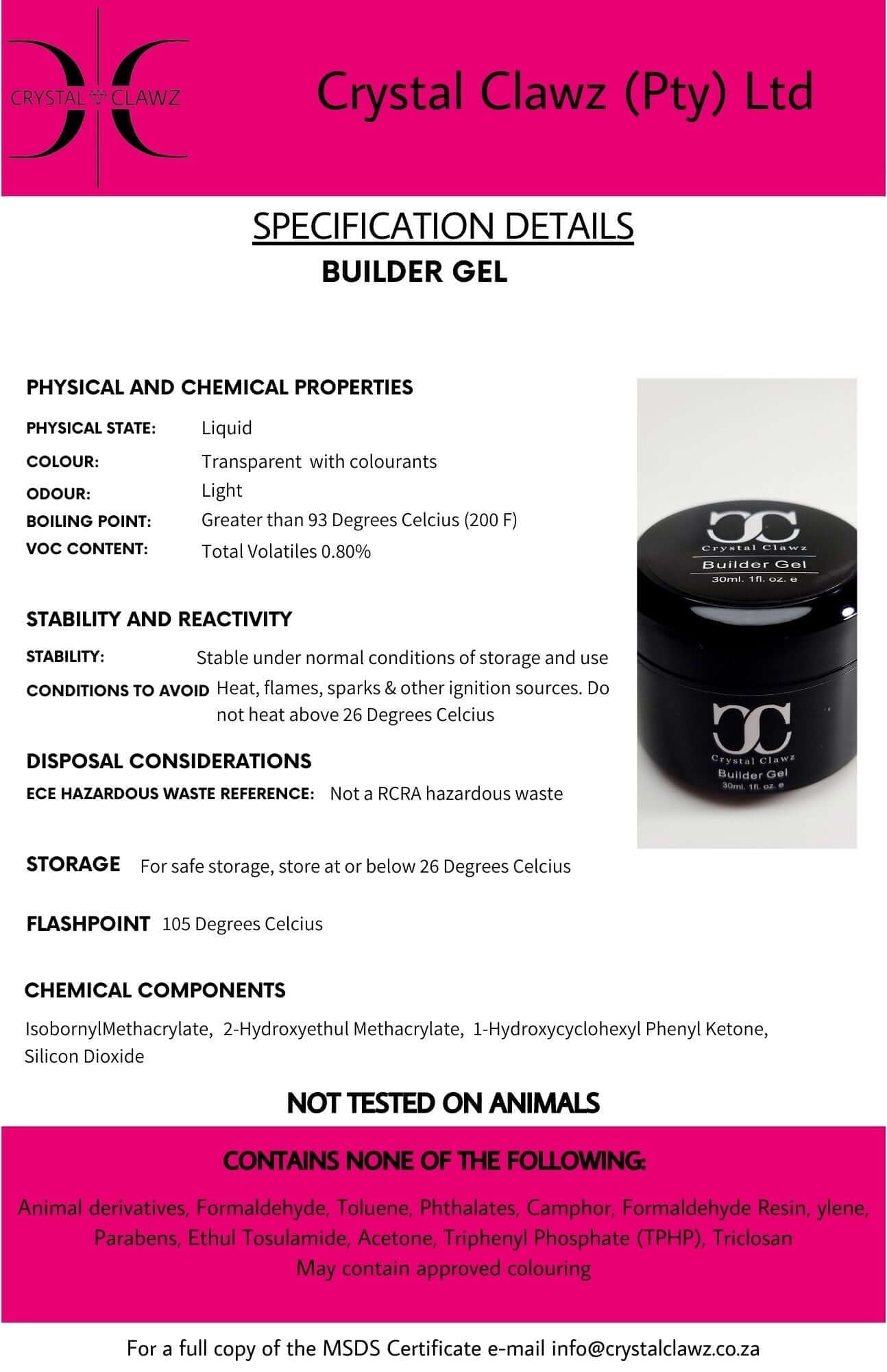 BUILDER Gel (30ml) - White #020