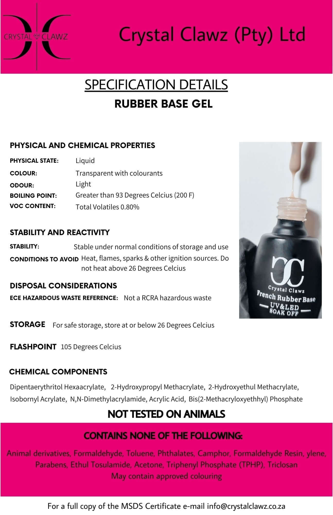 French Rubber Base Gel  - Clear