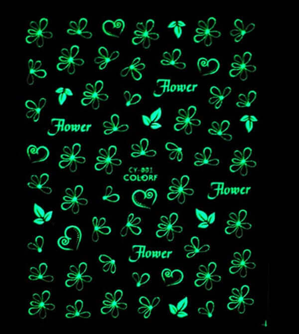 Glow in the Dark Nail Art Stickers