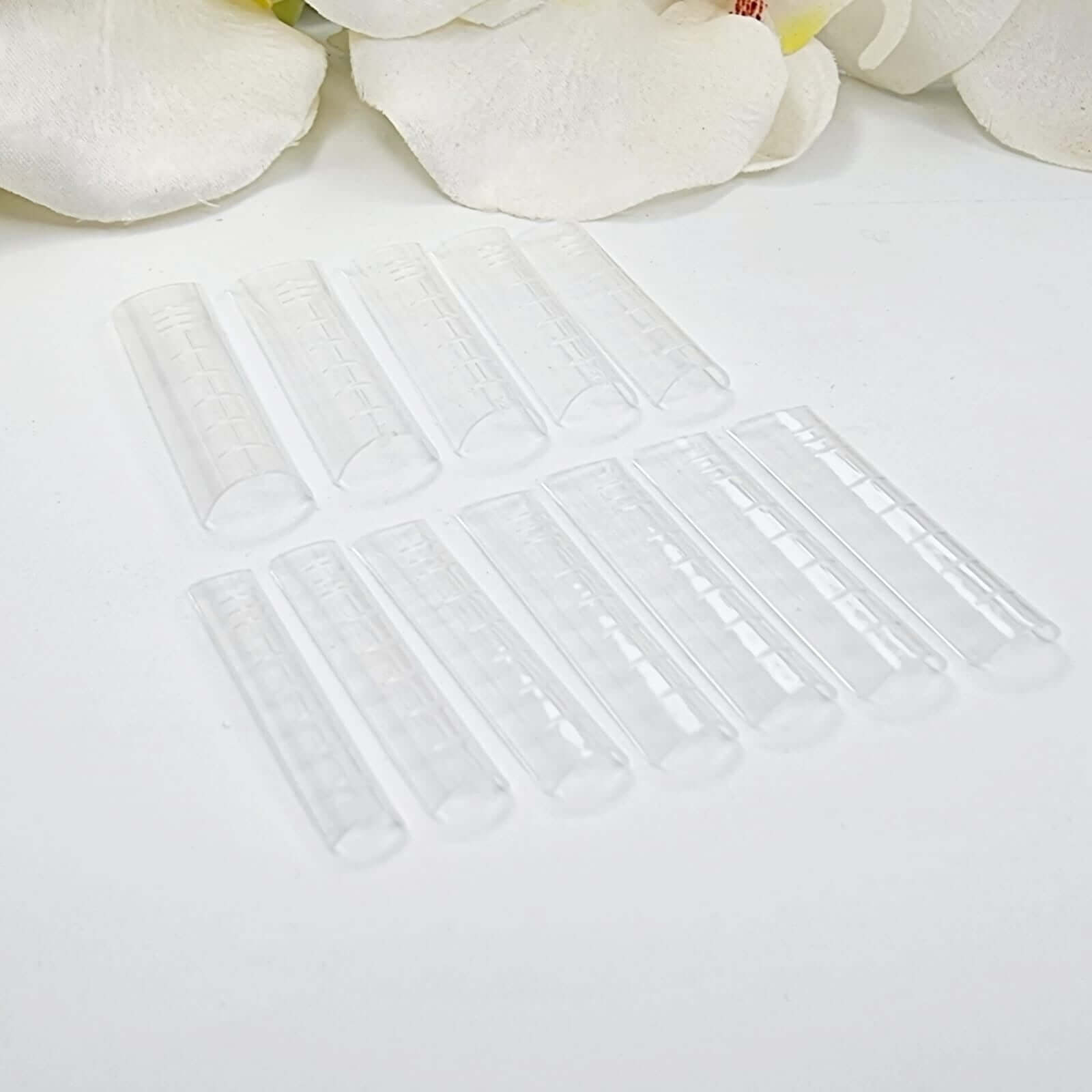 Clear Half-Well Straight C-Curve SmartPro Moulding Tips (120 pieces)