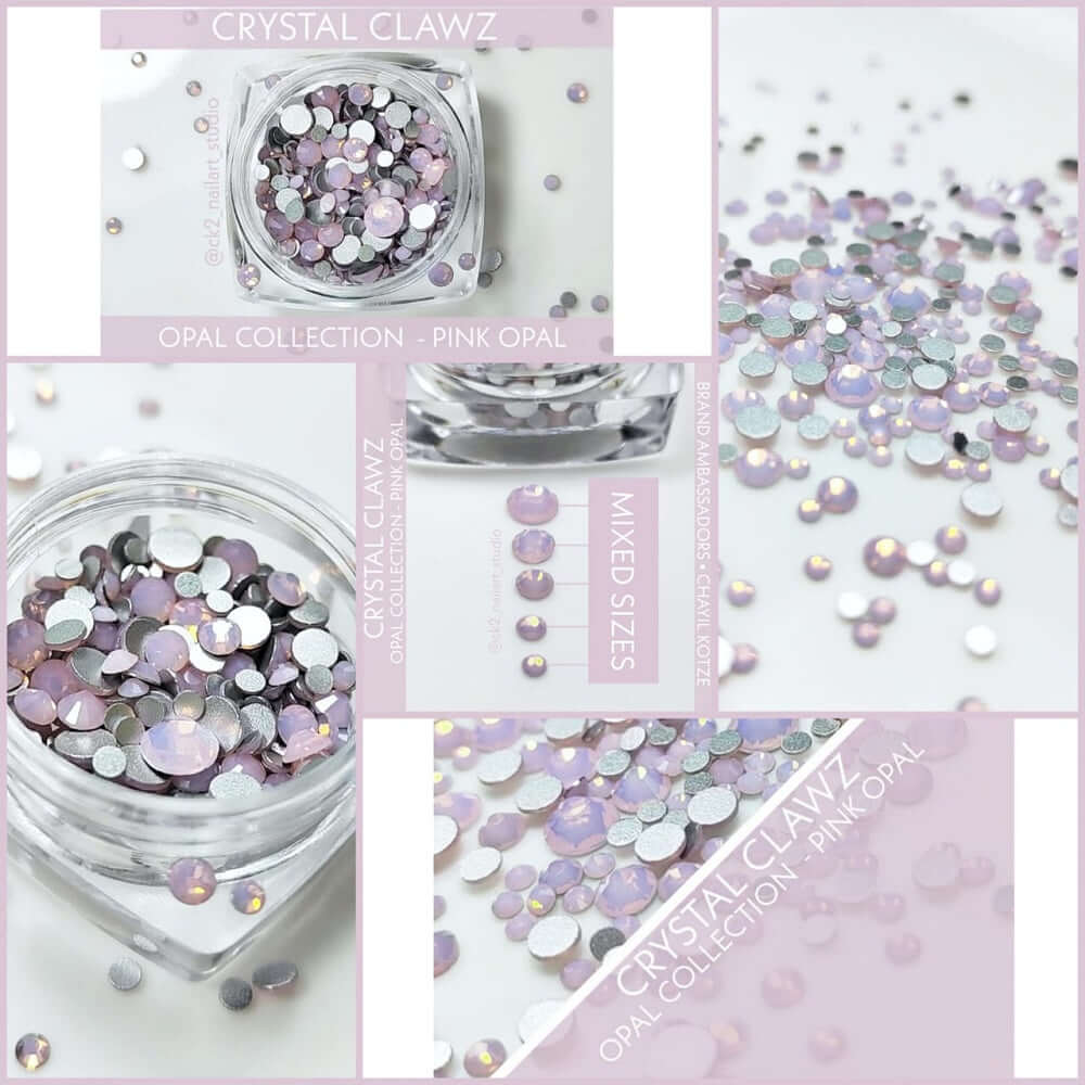 Pink Opal Crystal Rhinestones - Mixed Size