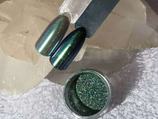 Holographic Peacock Chrome Powders