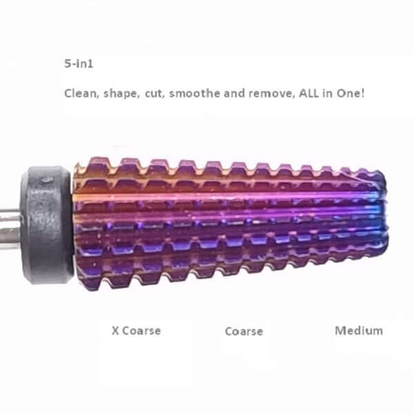 PROFESSIONAL 5-in-1 Purple Umbrella Tungsten Carbide Drill Bit/Burr