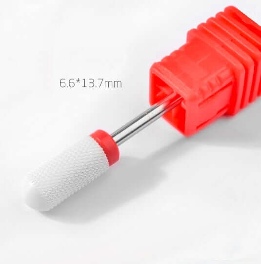 White Ceramic eFile Safety Bit - Barrel