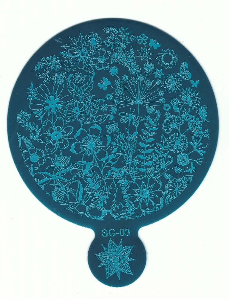 Flower Handle Stamping Plates